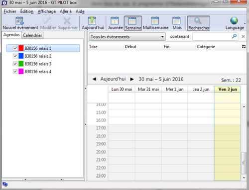 Software de planejamento - GT Pilot box - Gorgy Timing SAS - de sincronização horária / para hospital