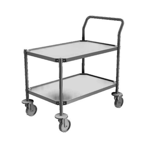 Carrinho hospitalar - UC-85-3 - Palbam Class - em aço inoxidável / com prateleiras