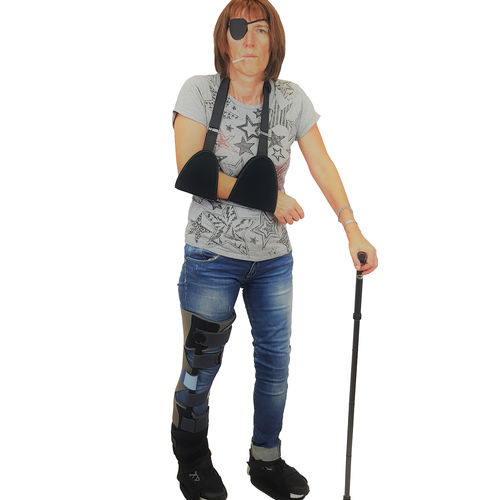 Simulador para treinamento - HEMIPARESE-SIMULATION - Simulation of Aging and Disability - para cuidados gerais de saúde / de hemiparesia