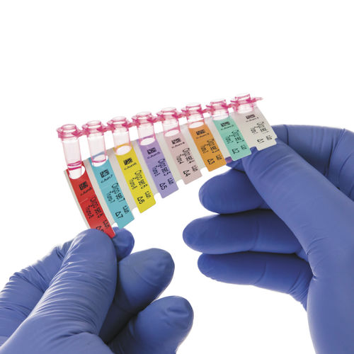 Etiqueta para tubos PCR - PCR-TagTrax® - GA International - para microplacas / de ultracongelamento / criogênica