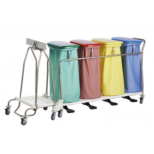 Carrinho para roupa suja - AXLBCQSCP/H - MECHIN - médico-hospitalar / de limpeza / coletor de lixo