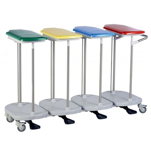Carrinho para roupa suja - LBC4CPNM - MECHIN - para hospital / de transporte / 4 bolsas