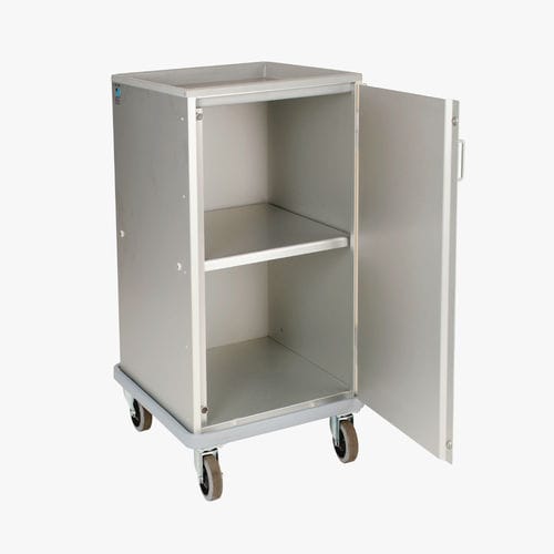 Carrinho de troca - 251DR - MECHIN - em alumínio / com 1 porta / com 1 prateleira