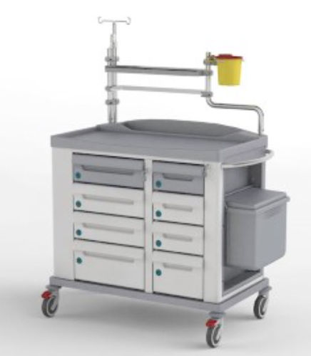 Carrinho hospitalar - KMED-AN1 - Karrel Health Solutions - de anestesia / para instrumental / coletor de lixo