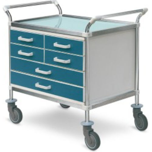 Carrinho hospitalar - K816006 - Karrel Health Solutions - para uso geral / para curativos / em aço inoxidável
