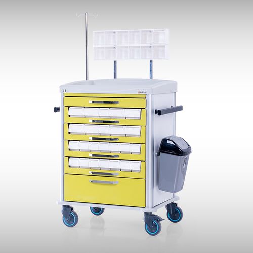 Carrinho para hospital - TENA 01 - MEISSA - para medicamentos / 1 gaveta / com cesto