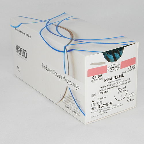 Fio de sutura absorvível - PGA RAPID - Przedsiębiorstwo YAVO - para cirurgia geral / para tratamento cirúrgico de feridas / para cirurgia geral pediátrica