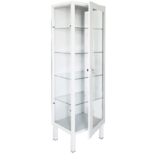 Armário para hospital - Sté AMEL - com porta / metálico / transparente
