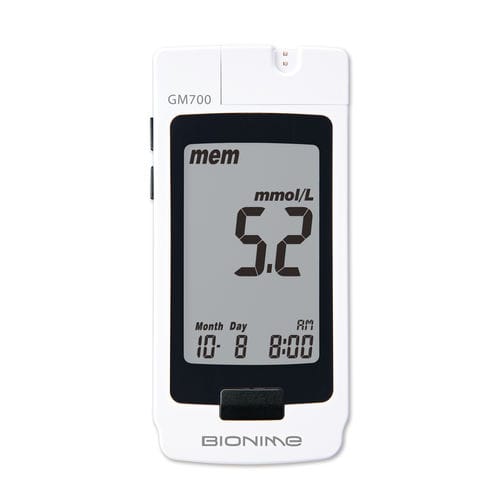 Medidor de glicose GDH - GM700 - BIONIME - de hematócrito / com lancetador / com codificação automática