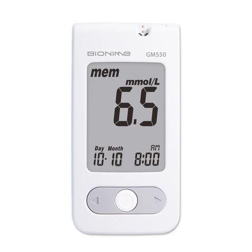 Medidor de glicose GOD - GM550 - BIONIME - com lancetador / com codificação automática