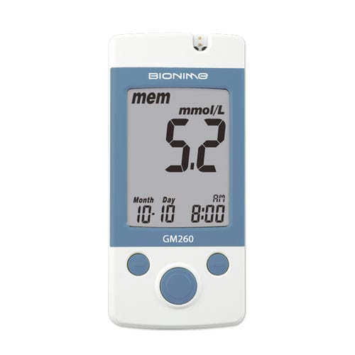 Medidor de glicose contínuo - GM260 - BIONIME - com lancetador / com codificação automática