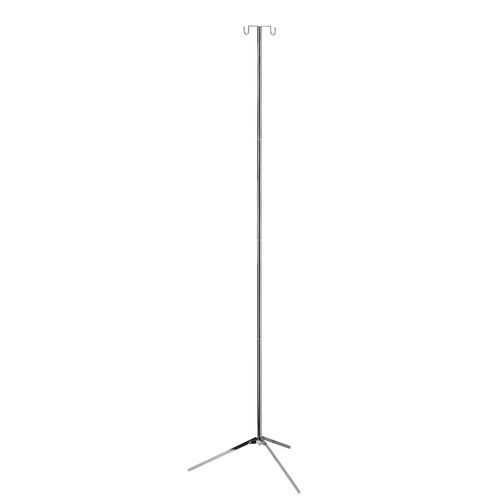 Suporte para soro dobrável - 45 400 00 - COMED - de piso / 2 ganchos / em inox