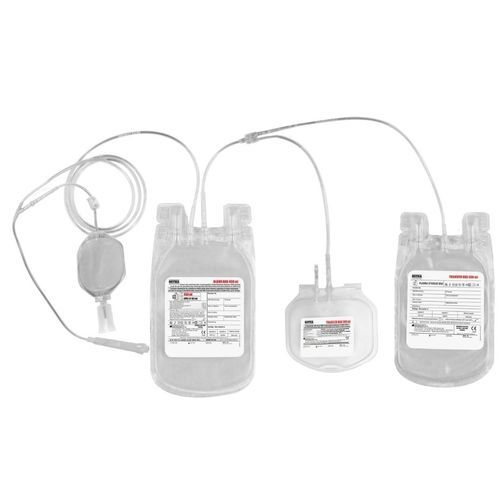 Bolsa de sangue dupla - MITRA Industries - CPD/SAG-M / em PVC / para glóbulos vermelhos
