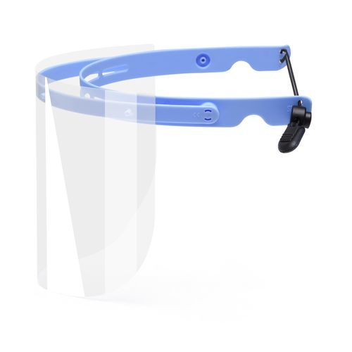 Protetor facial em polipropileno - FS III - USM Healthcare Medical Devices Factory - em polietileno / azul / branco
