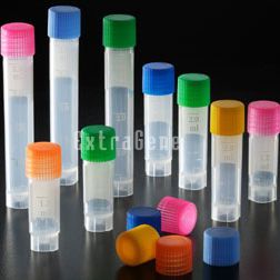 Tubo criogênico para laboratório - CR-1.2EA,CR-4.0EA-S	 - ExtraGene,Inc. - com fundo plano / em polipropileno / para microcentrífuga
