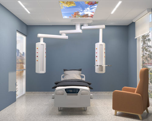 Estativa de braço duplo de teto - NEXOR.port - Nexor Medical - para cuidados intensivos / para sala de cirurgia / para anestesia