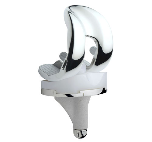 Prótese total de joelho - ANATOMIC® - Amplitude Surgical - de deslizamento com estabilização posterior / com plataforma fixa / cimentada ou não cimentada