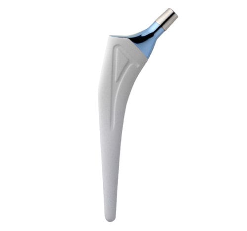 Haste femoral não cimentada - ACOR® monobloc - Amplitude Surgical - para lado direito / para lado esquerdo