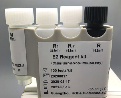 Kit de reagentes em solução - E2 - Guangzhou KOFA Biotechnology Co.,Ltd. - de esferas magnéticas / para imunoensaio / cardíaco