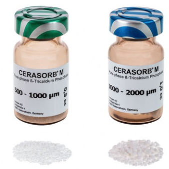 Substituto ósseo sintético - Cerasorb® M - Curasan - para cirurgia ortopédica / em grânulos