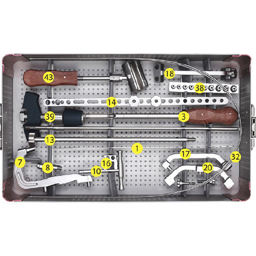 Kit de instrumentos para fratura da tíbia - 1200-09 - Orthopromed