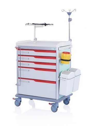 Carrinho hospitalar - W3711 - Sichuan Yufeng Medical Equipment Co., Ltd. - para instrumental / de medicamentos / coletor de lixo