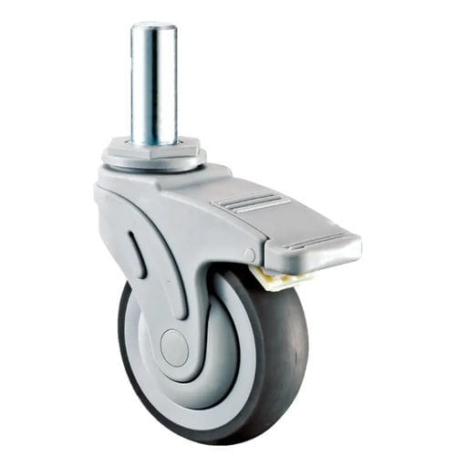 Roda para cama hospitalar - M401-075DT - Longfen Caster - com freio / anticorrosão