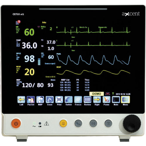 Monitor de paciente portátil - CETUS x12 - aXcent medical - de ECG / RESP / TEMP