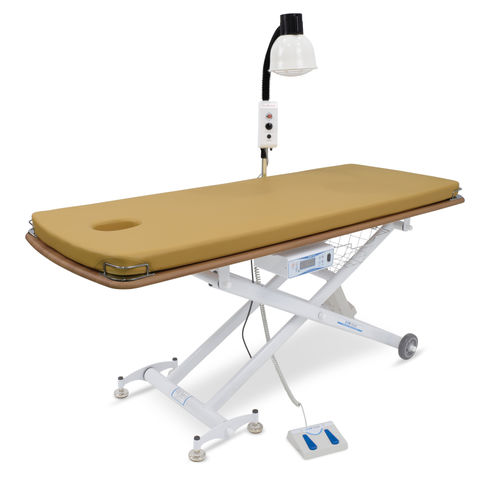 Mesa de exame para fisioterapia - OMS  - Young Il M - elétrica / com altura regulável / com rodízios