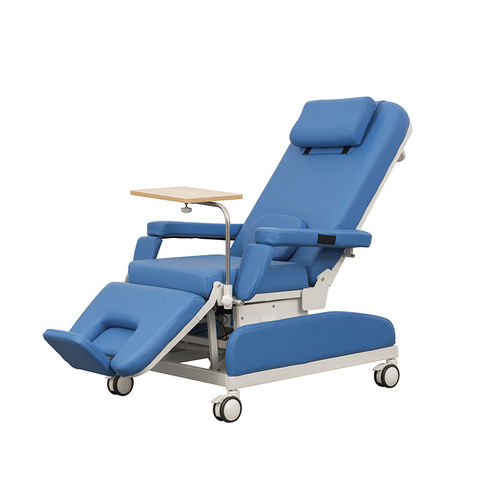 Poltrona para coleta de sangue manual - AG-XD205 - Jiangsu Aegean Technology - com rodízios / Trendelenburg