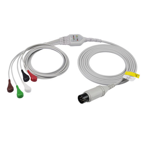 Cabo de ECG 5 vias - EA020S5A - Med-link Electronics Tech - de 3 fios / para Mindray / reutilizável