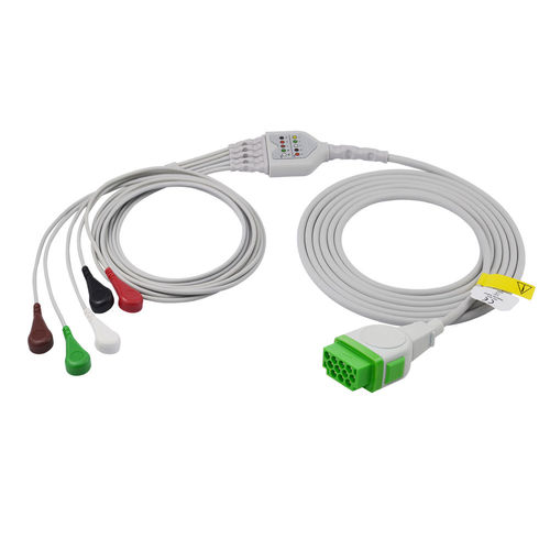 Cabo de ECG 5 vias - EA007S3I,EA007S5I - Med-link Electronics Tech - de 3 fios / para GE Healthcare / reutilizável