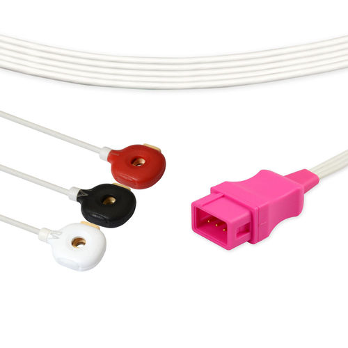 Cabo de ECG 5 vias - OEM#33103 - Med-link Electronics Tech - de 3 fios / para Siemens / para Dräger