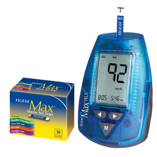 Medidor de glicose com lancetador - Nova Max® Plus - Nova Diabetes Care - sem código