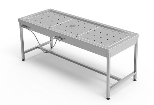 Mesa de laboratório - TME2 - BNT - de lavagem de cadáveres / retangular / em aço inoxidável