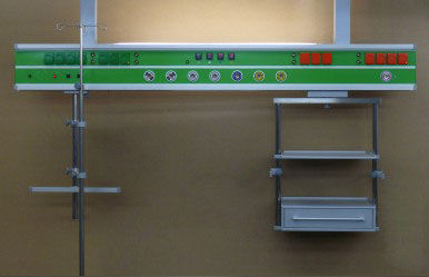 Régua de gases medicinais de parede - BRIDGE - LeoCon Group - horizontal / vertical / para serviço de cuidados intensivos