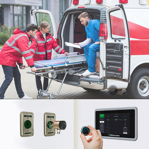 Unidade de distribuição e gestão de gases medicinais de oxigênio - Silbermann Technologies - para ambulâncias / de emergência