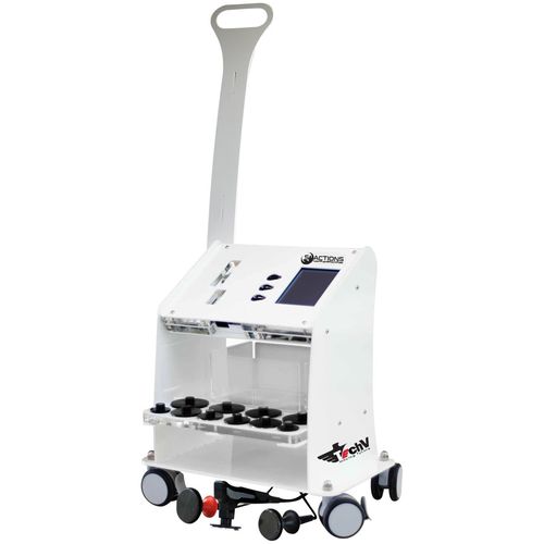 Unidade de tecarterapia veterinária para equídeos - 5 ACTIONS - Techv LLC - com rodízios