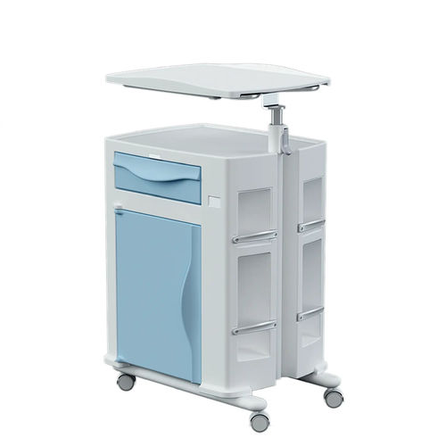 Mesa de cabeceira com 1 porta - DEG2021007 - C.A.M. Hospital - com gavetas / com rodízios / em peça única