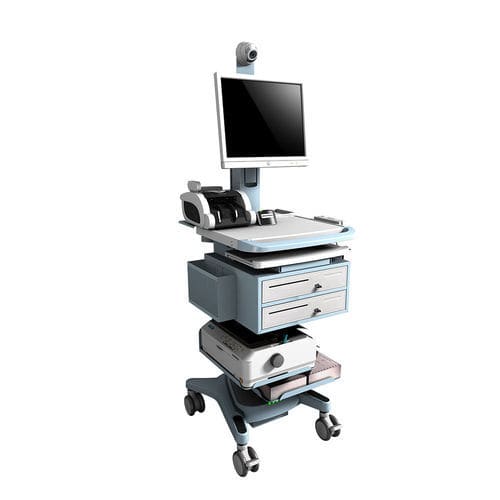 Carrinho para computador médico-hospitalar - FG-H-07 - Fangge Medical - móvel / com gavetas