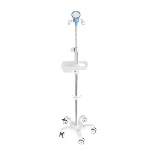 Suporte para soro de piso - B26-06 - Fangge Medical - com rodízios / 4 ganchos / para serviços pesados
