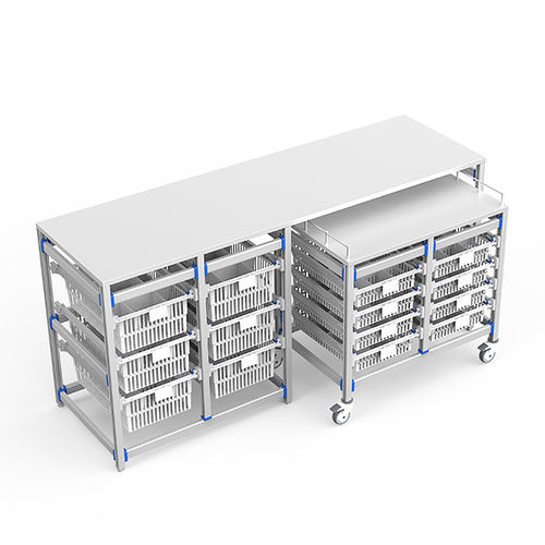 Estação de trabalho para enfermagem - FG-PW-60/40/3F/4F02 - Fangge Medical - com prateleiras / com rodízios / modular