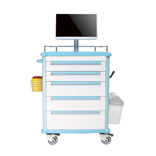 Estação de trabalho informática médico-hospitalar - HS-T-16 - Shandong HESOURCE Medical Equipment - móvel