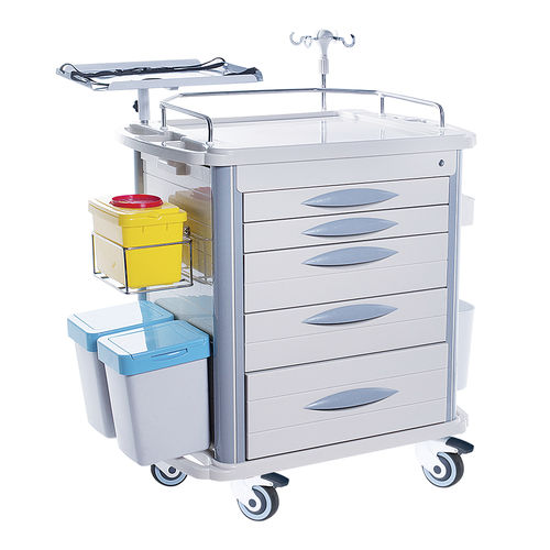 Carrinho de emergência - HS-D-03 - Shandong HESOURCE Medical Equipment - hospitalar / para uso geral / em alumínio