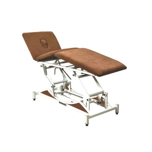 Mesa de exame para fisioterapia - FİZYOTABLE 3000 - Fizyomed - elétrica / com altura regulável / com encosto regulável