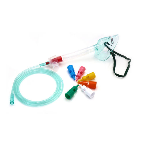 Máscara de oxigênio em PVC - WEGO Medical - transparente / Venturi / regulável