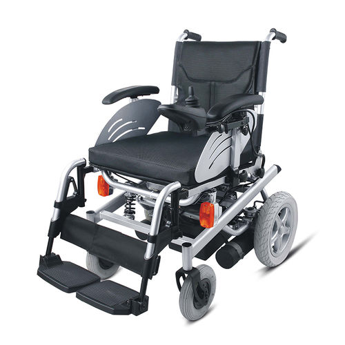 Cadeira de rodas elétrica - WG123 - WEGO Medical - para ambientes externos / com apoio para pernas / cinza