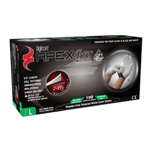 Luvas nitrílicas - ApexPro® SC100 - Digitcare Corporation - hospitalar / sem pó