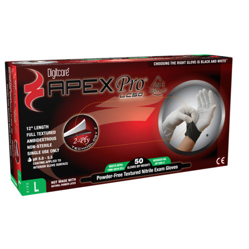 Luvas nitrílicas - ApexPro® LC50 - Digitcare Corporation - hospitalar / sem pó