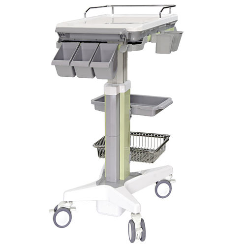 Carrinho hospitalar - DB-05 - Fujian Secure Medical Technology - para aparelhos de ultrassom / para tratamentos / com bandejas